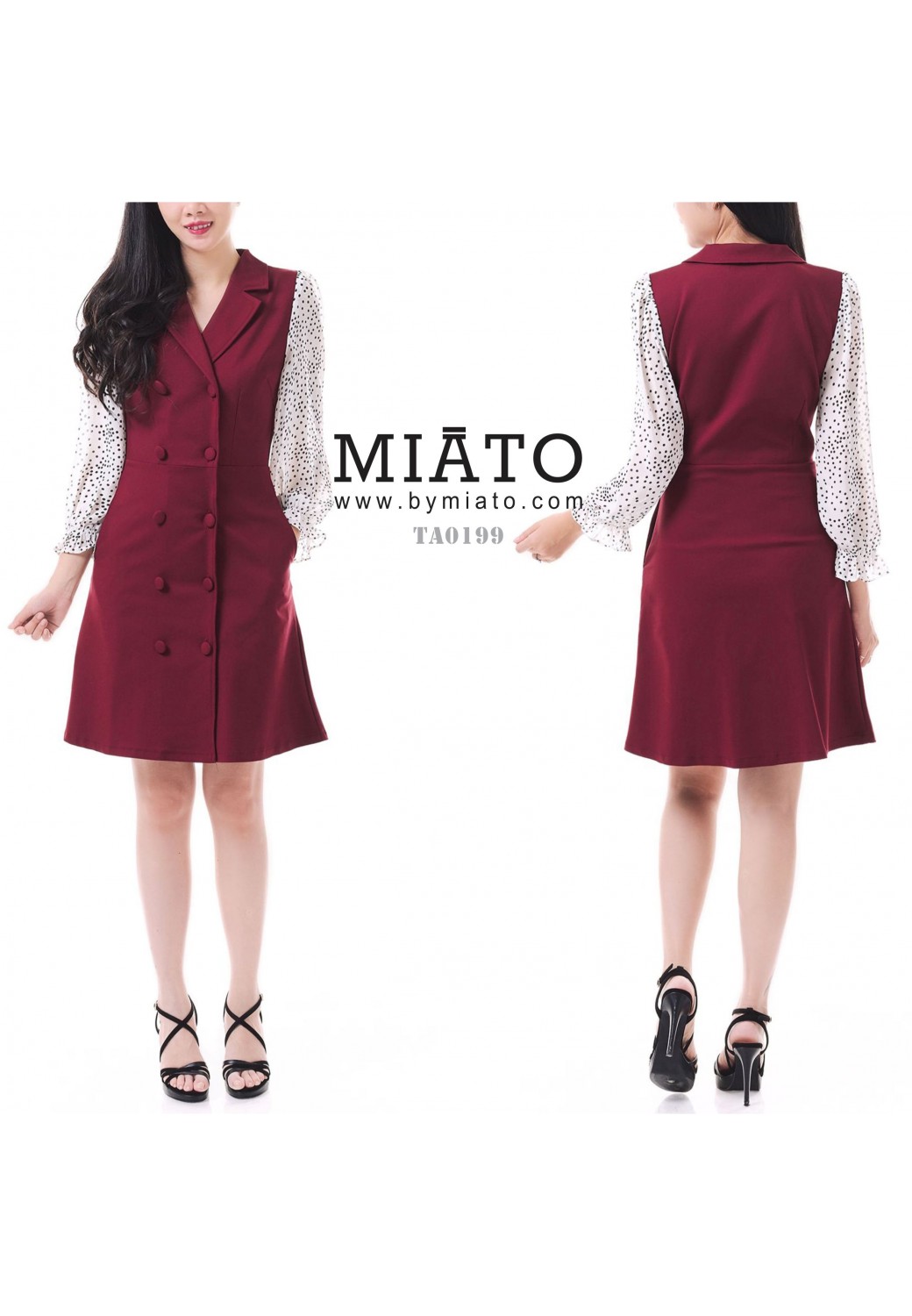 TA0199-MAROON SIZE S ONLY